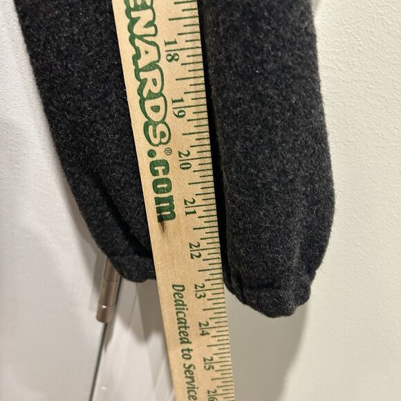 Authentic Mackintosh Vest Coat Hooded  100% Wool Dark Gray Red Women's Size 10 - Picture 10 of 10